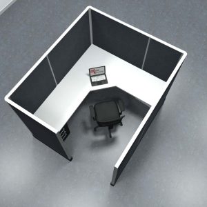 6x7 Office Cubicle Workstation with 67" Panels – Glass & Fabric Options - Image 8