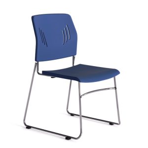 GS 10 Armless Stacking Chair with Chrome Frame - Image 3